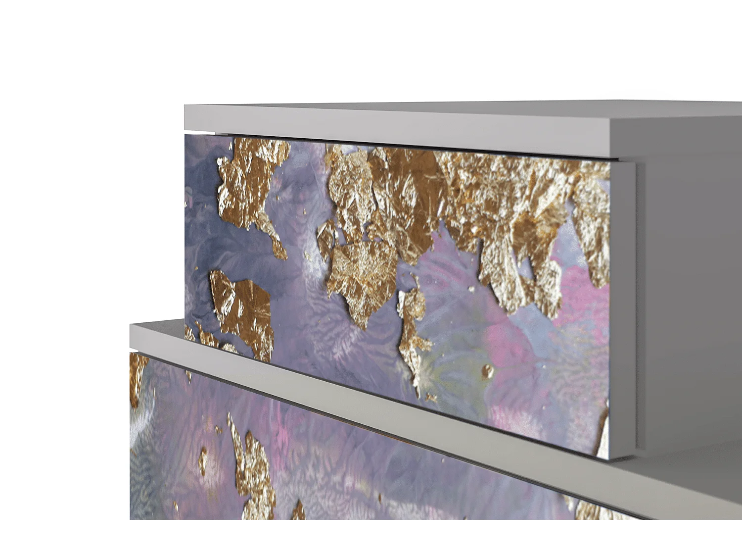 Stolik nocny - 58х58х41 cm - NS1 - Planet Earth, Szary