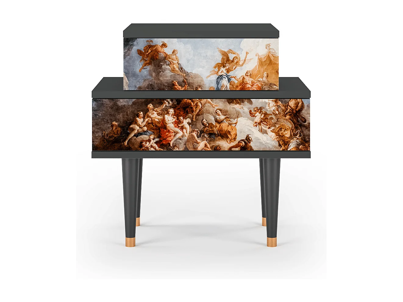 Criado-mudo - 58х58х41 cm - NS1 - Versailles, Antracite