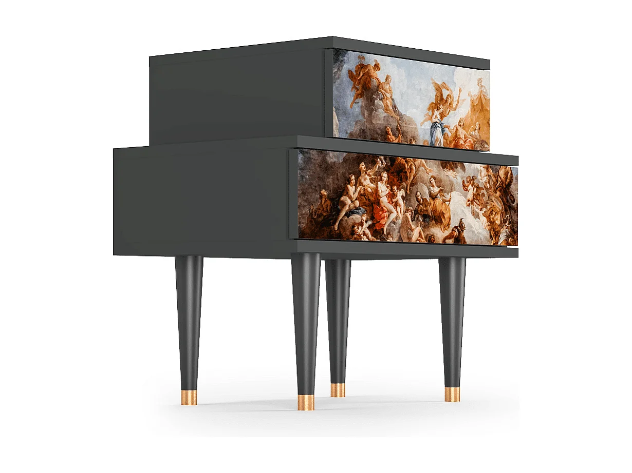 Criado-mudo - 58х58х41 cm - NS1 - Versailles, Antracite