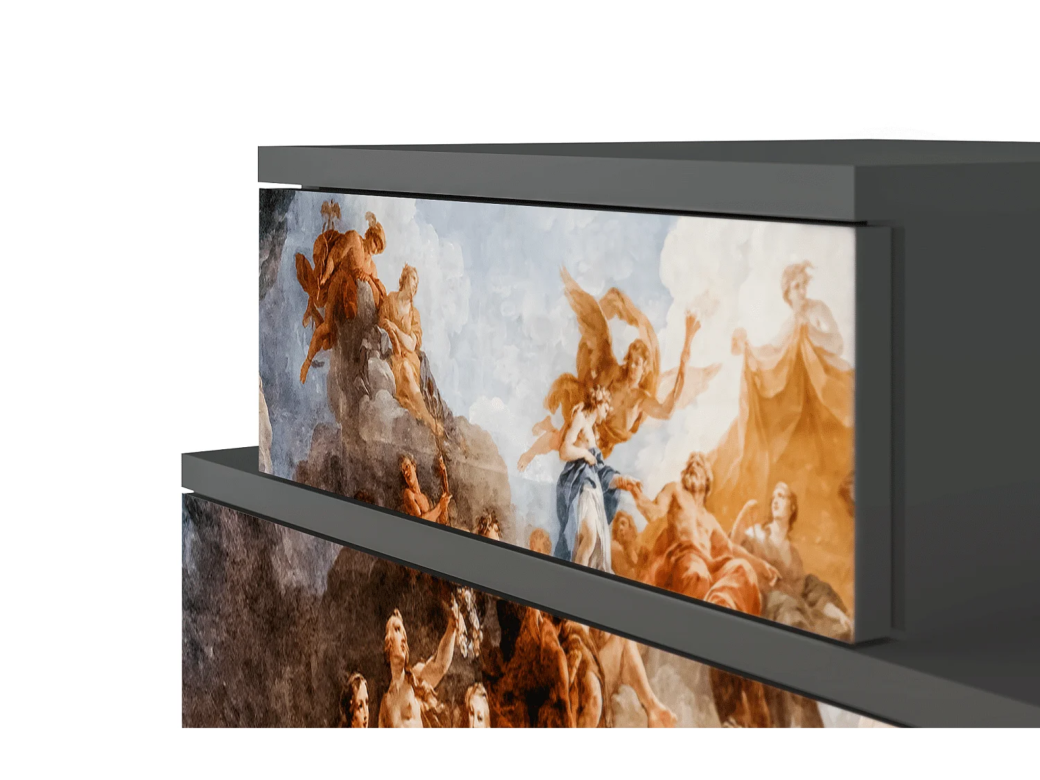 Stolik nocny - 58х58х41 cm - NS1 - Versailles, Antracyt