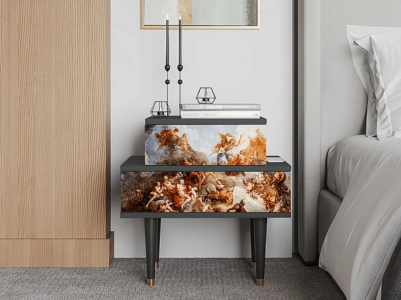 Criado-mudo - 58х58х41 cm - NS1 - Versailles, Antracite