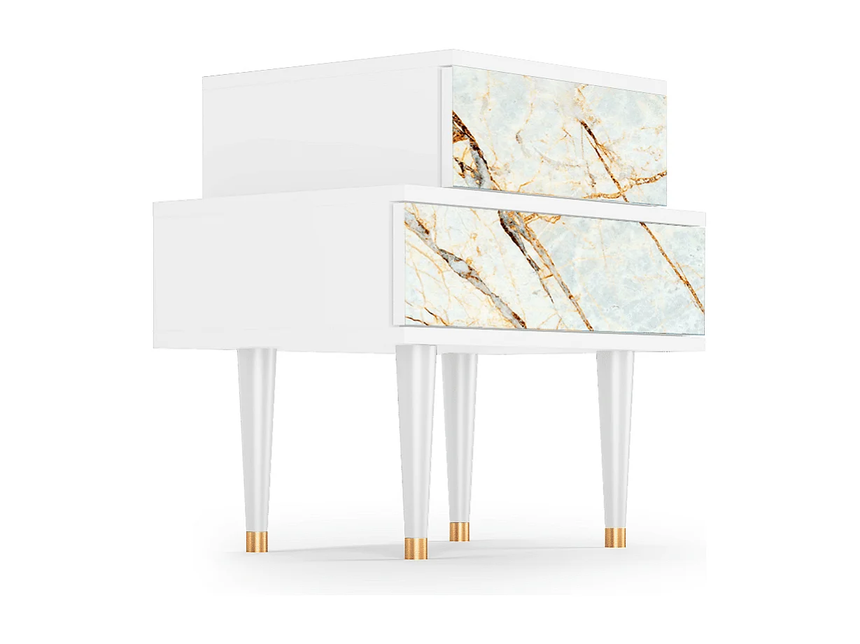 Nachtkastje - 58х58х41 cm - NS1 - Sunshiny Tile, Wit