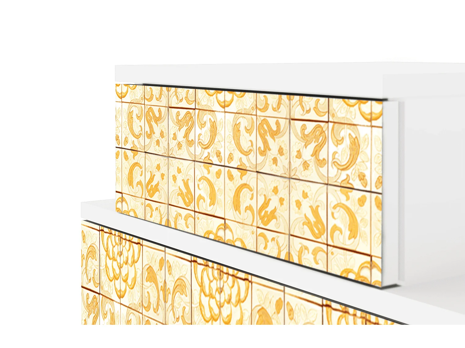 Nachtkastje - 58х58х41 cm - NS1 - Sunshiny Tile, Wit