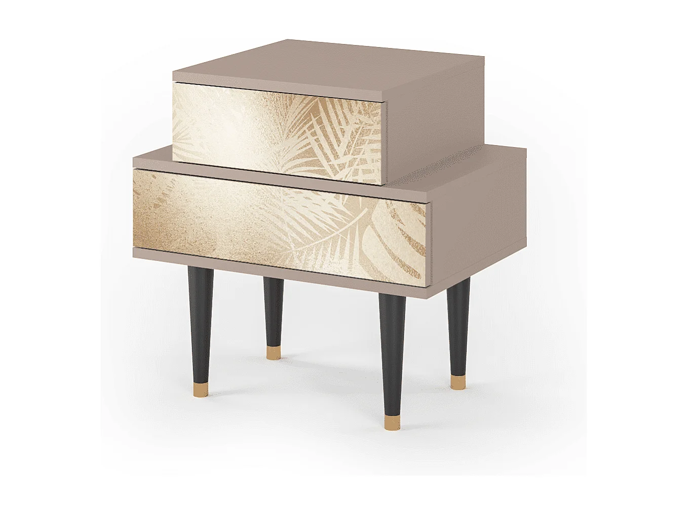 Stolik nocny - 58х58х41 cm - NS1 - Plant of the Dessert, Latte