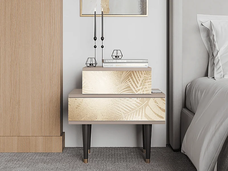 Table de nuit - 58х58х41 cm - NS1 - Plant of the Dessert, Latte