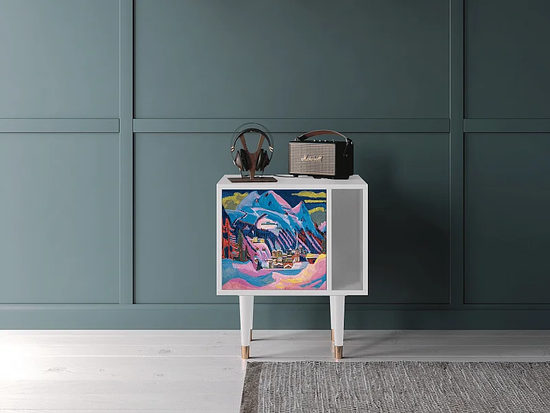 Table de nuit - 57х69х48 cm - S2 - Davos Winter, Blanc