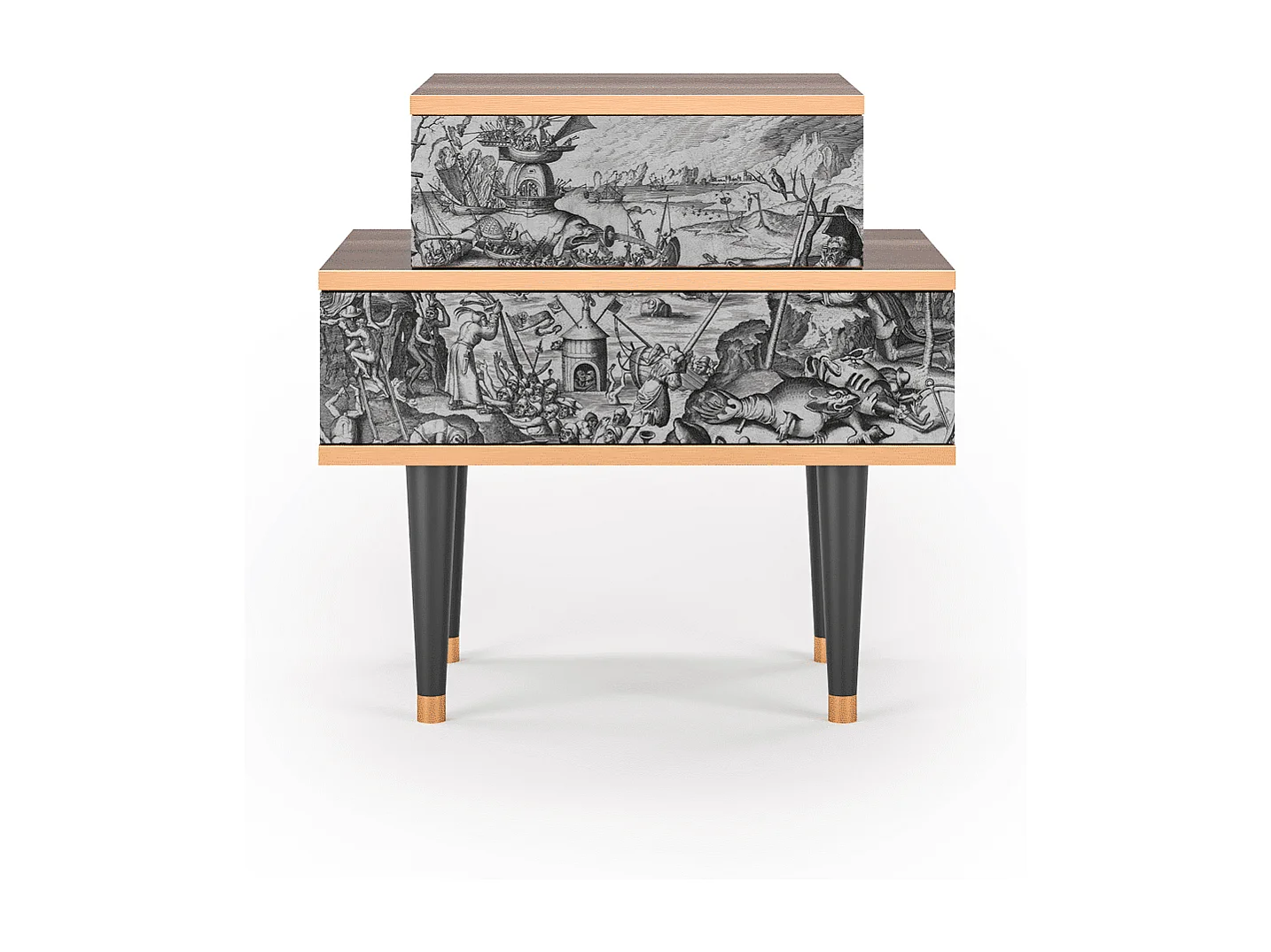 Table de nuit - 58х58х41 cm - NS1 - The Temptation, Noyer