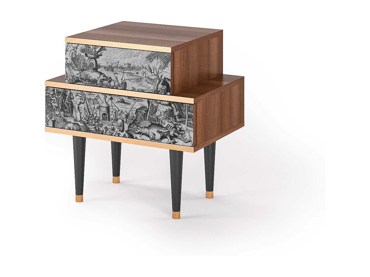 Table de nuit - 58х58х41 cm - NS1 - The Temptation, Noyer