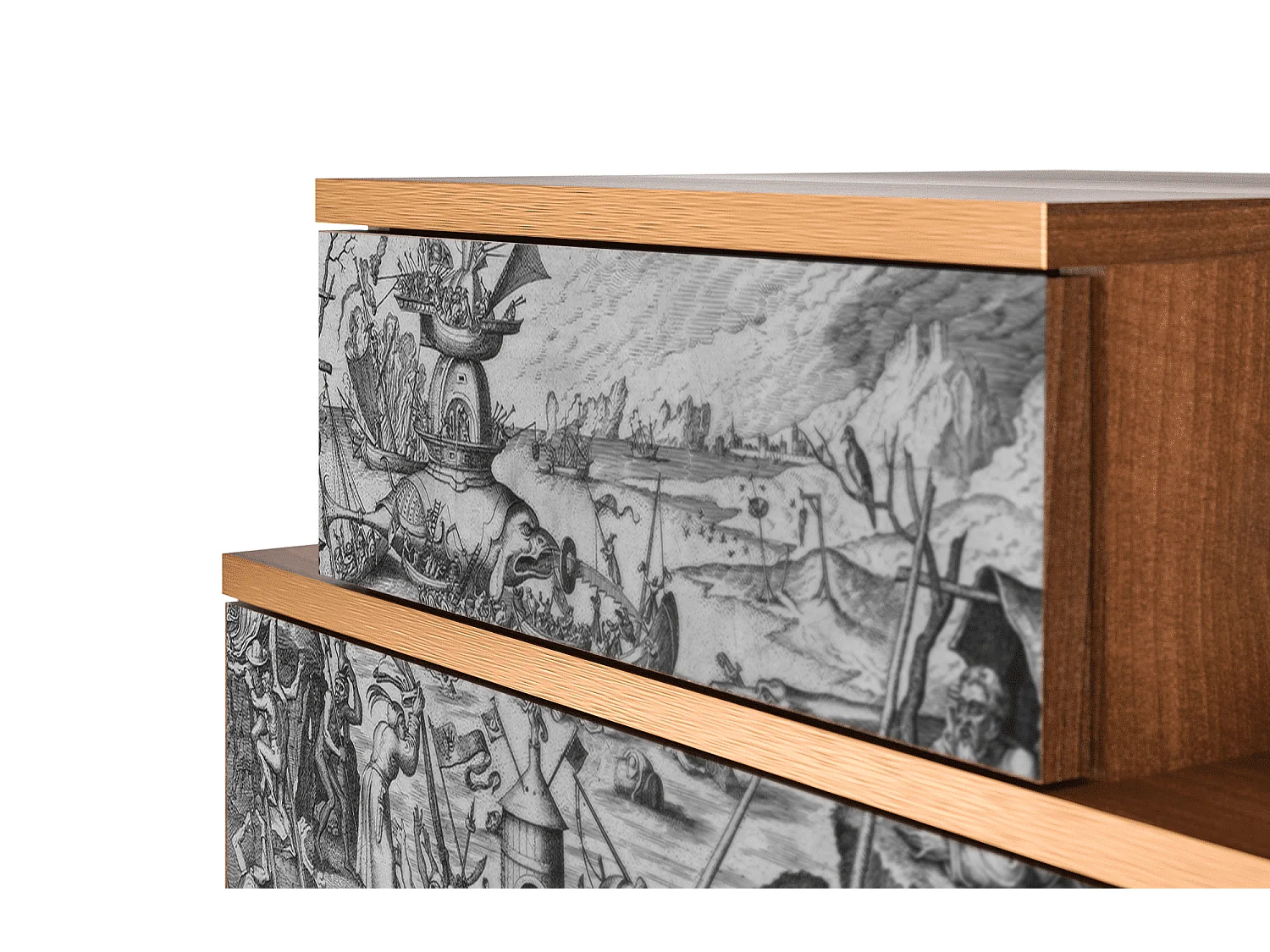 Table de nuit - 58х58х41 cm - NS1 - The Temptation, Noyer