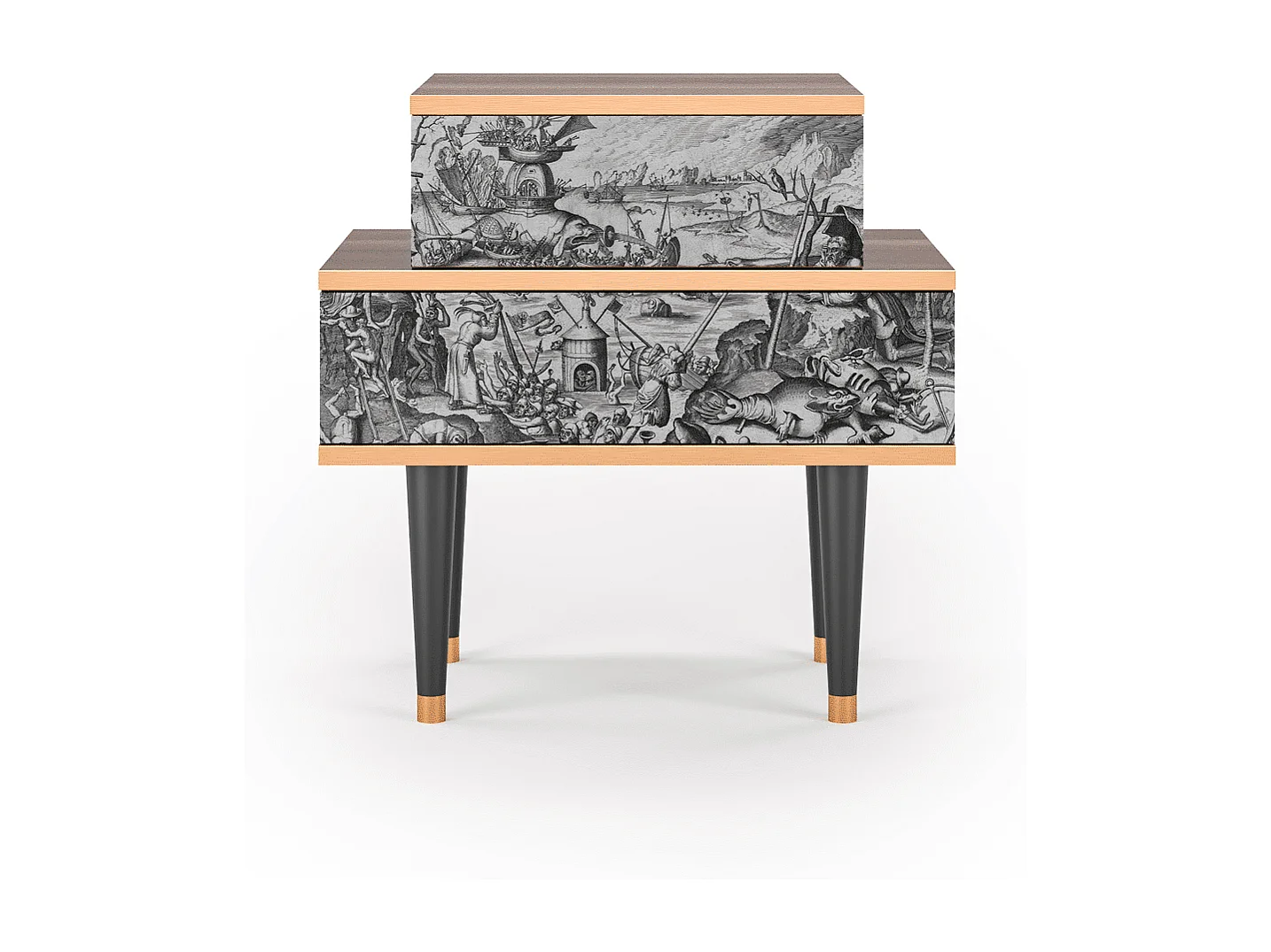 Table de nuit - 58х58х41 cm - NS1 - The Temptation, Noyer
