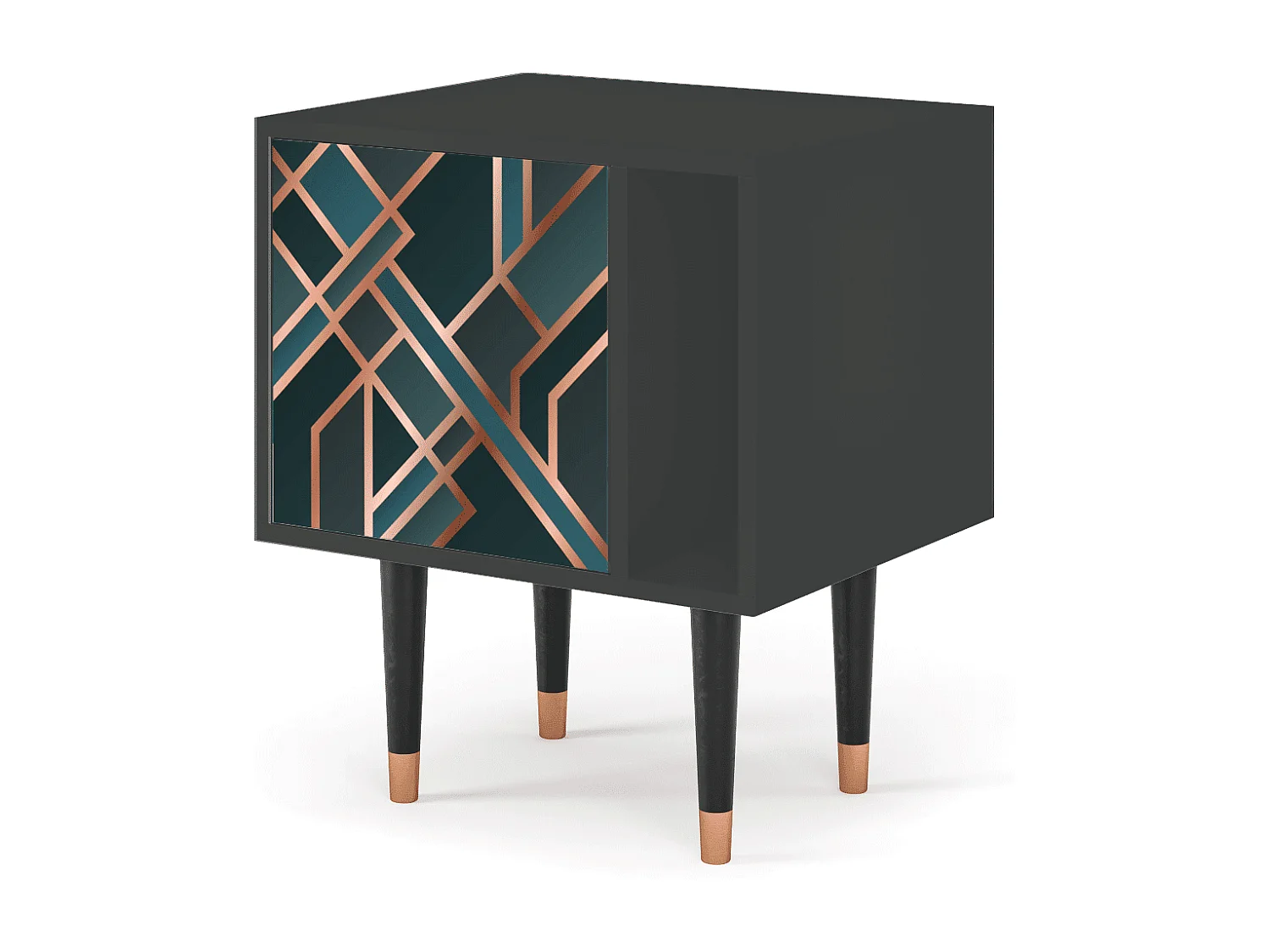 Stolik nocny - 57х69х48 cm - S2 - Bronze Crossroad, Antracyt