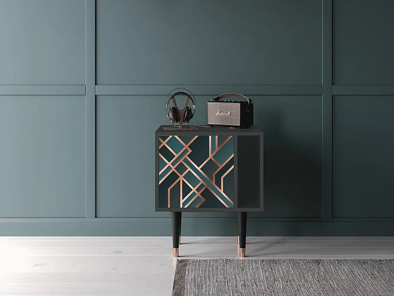 Table de nuit - 57х69х48 cm - S2 - Bronze Crossroad, Anthracite