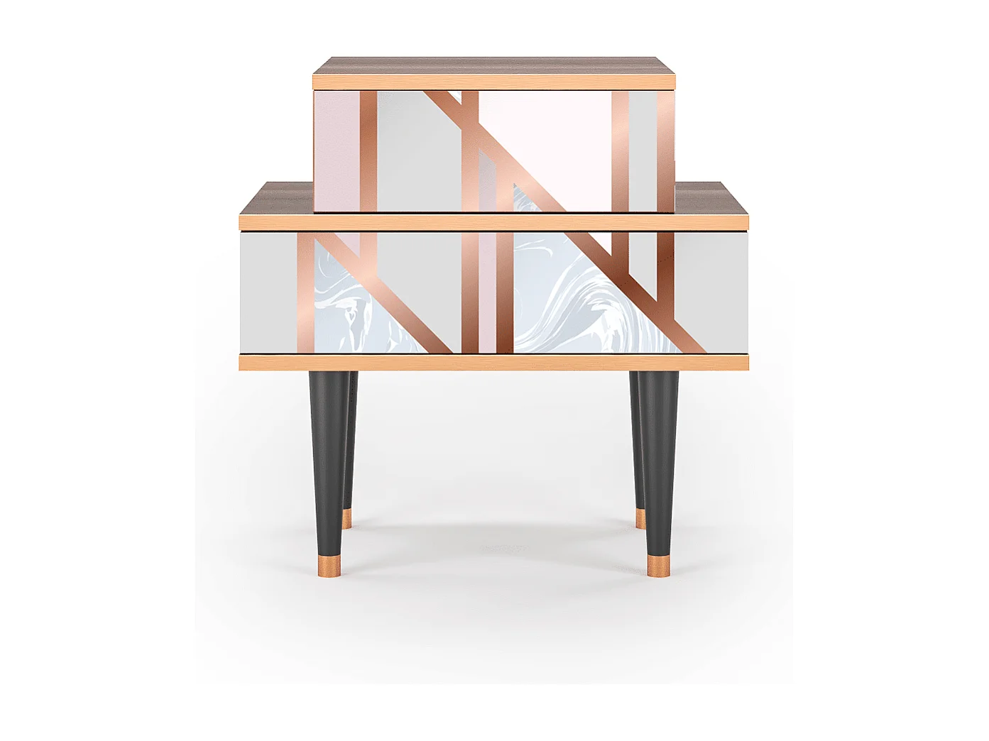 Table de nuit - 58х58х41 cm - NS1 - Champagne Story, Noyer