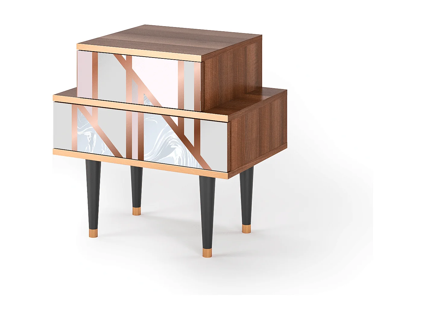 Table de nuit - 58х58х41 cm - NS1 - Champagne Story, Noyer