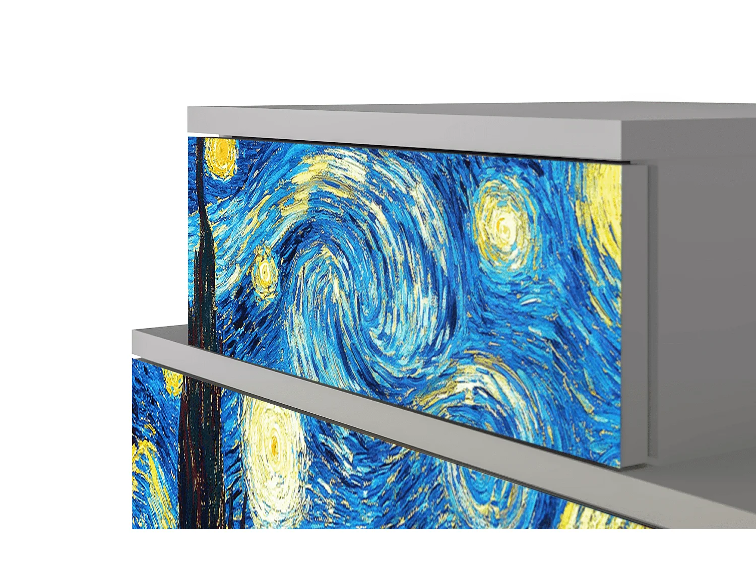 Nachtkastje - 58х58х41 cm - NS1 - The Starry Night  , Grijs