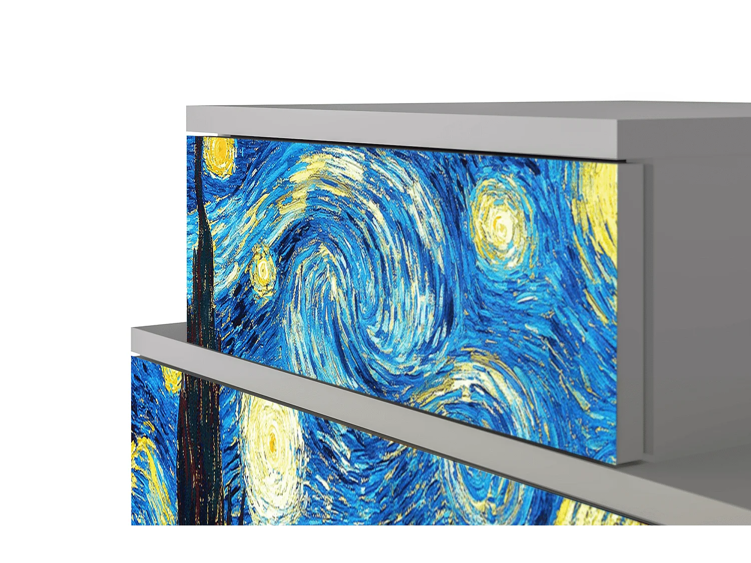 Table de nuit - 58х58х41 cm - NS1 - The Starry Night  , Gris