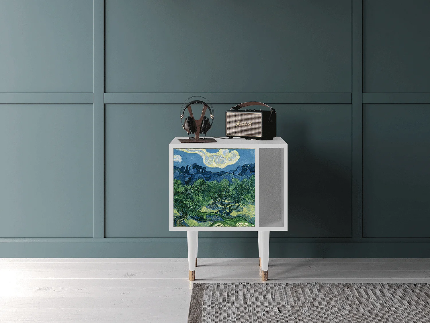 Table de nuit - 57х69х48 cm - S2 - The Oil Trees, Blanc