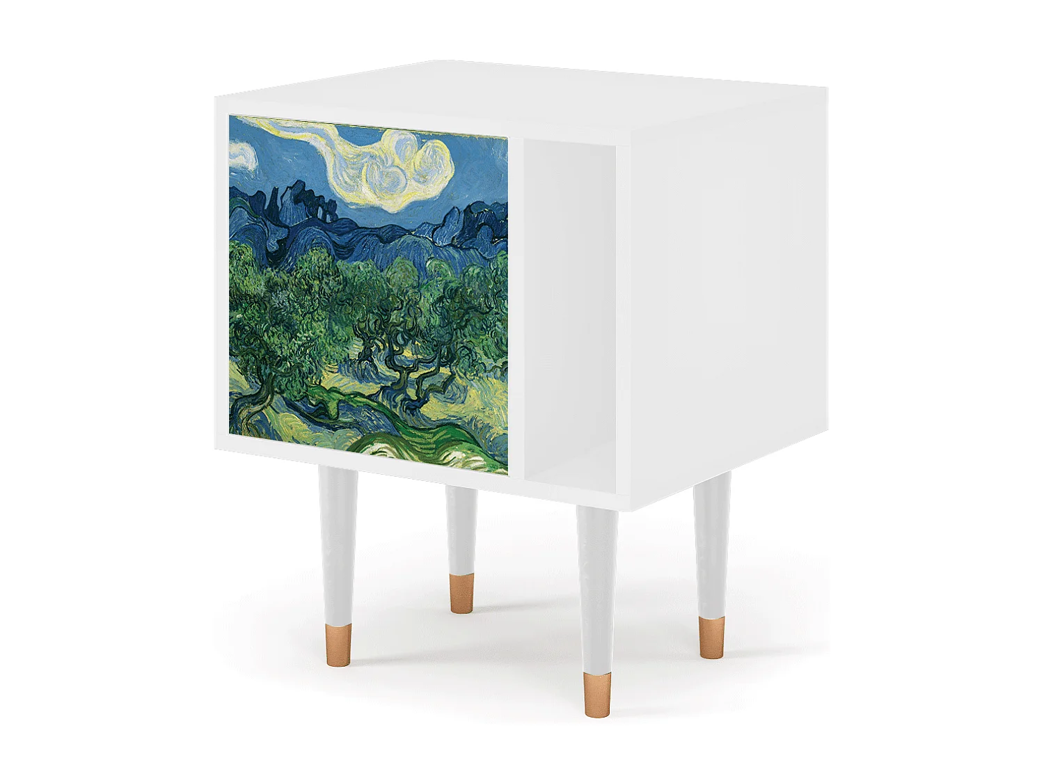 Table de nuit - 57х69х48 cm - S2 - The Oil Trees, Blanc