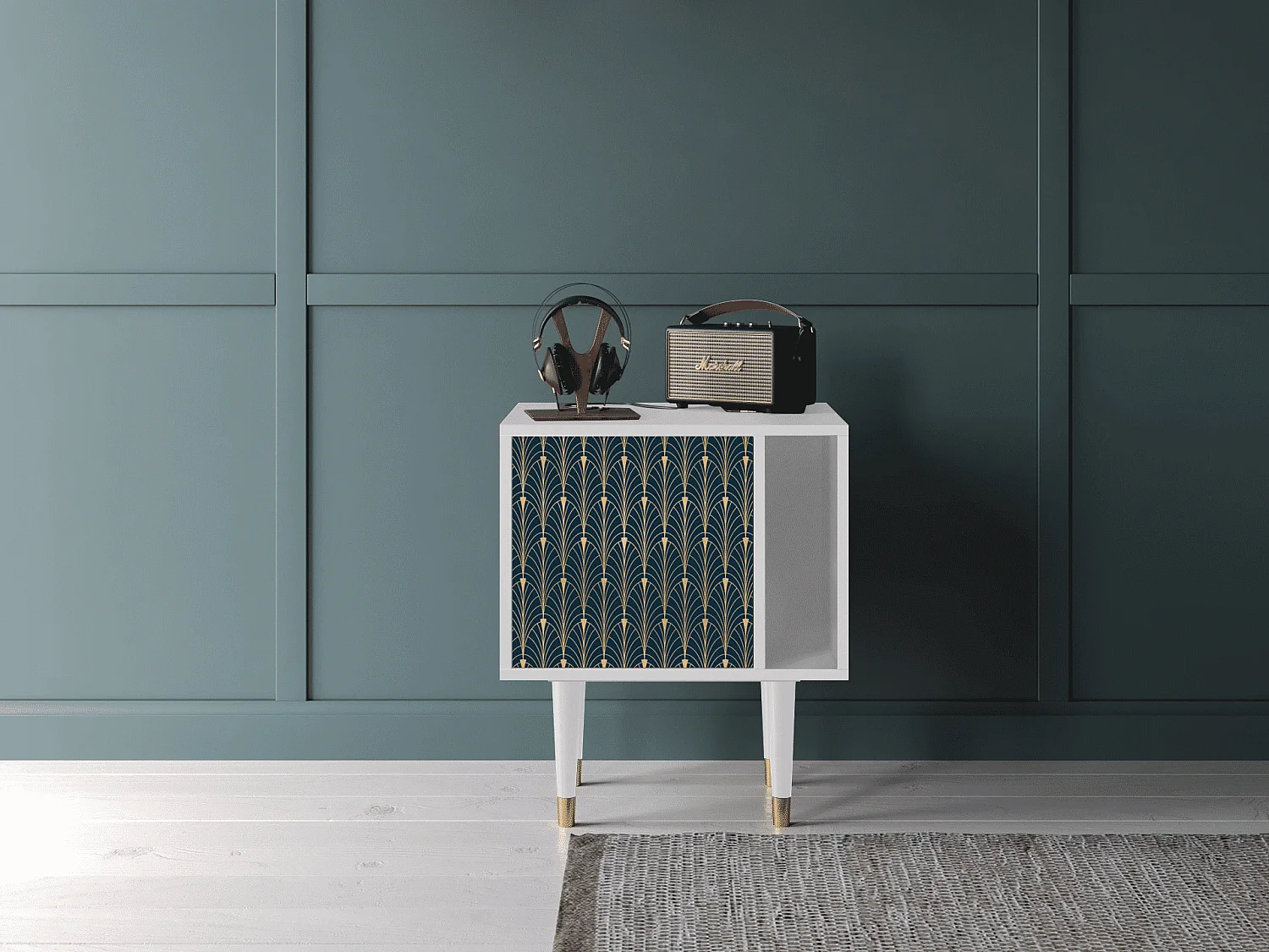 Criado-mudo - 57х69х48 cm - S2 - Flower of the Nile, Branco