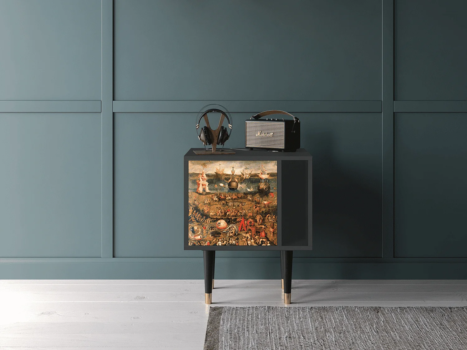 Nachtkastje - 57х69х48 cm - S2 - Garden of Delights , Antraciet