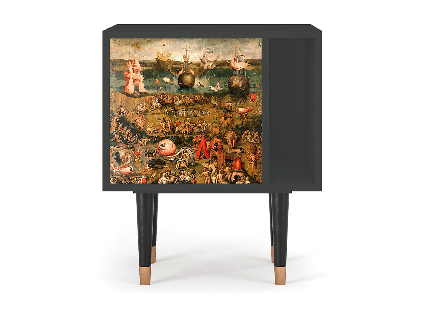 Nachtkastje - 57х69х48 cm - S2 - Garden of Delights , Antraciet