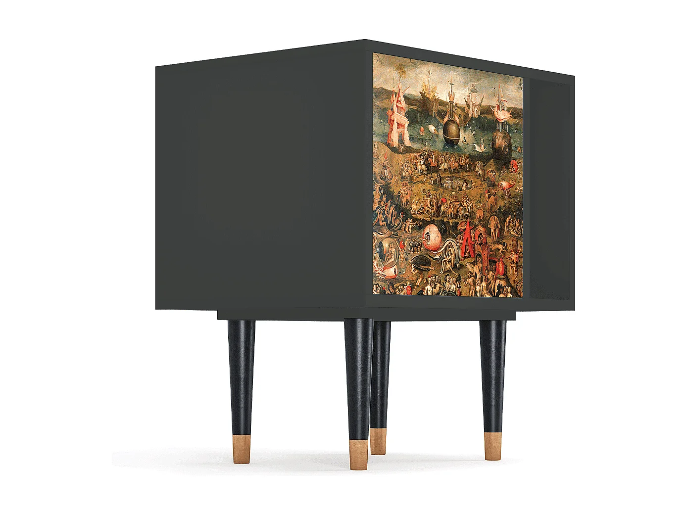 Nachtkastje - 57х69х48 cm - S2 - Garden of Delights , Antraciet