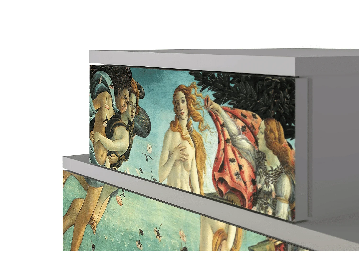 Criado-mudo - 58х58х41 cm - NS1 - The Birth of Venus, Cinza