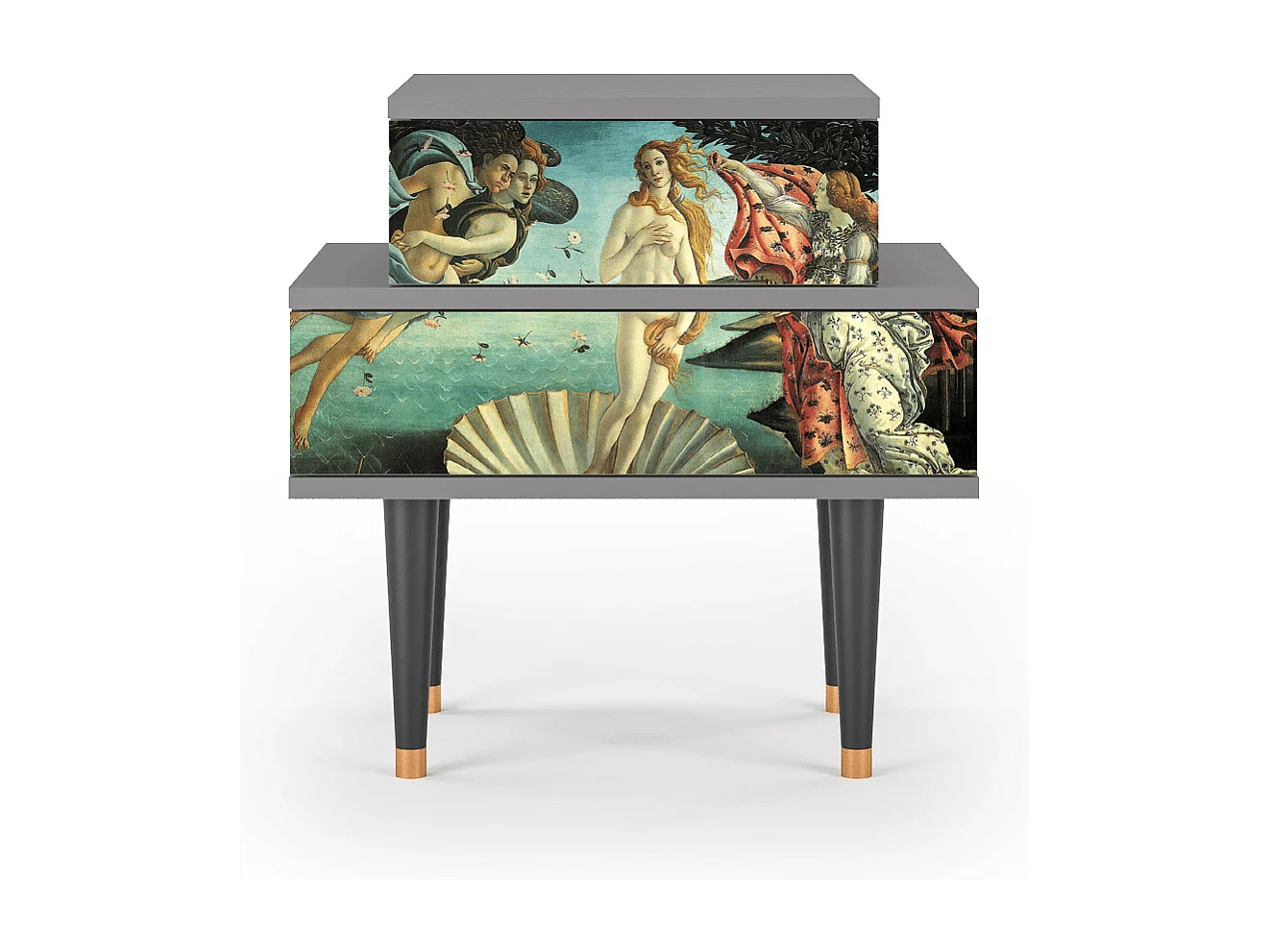 Table de nuit - 58х58х41 cm - NS1 - The Birth of Venus, Gris