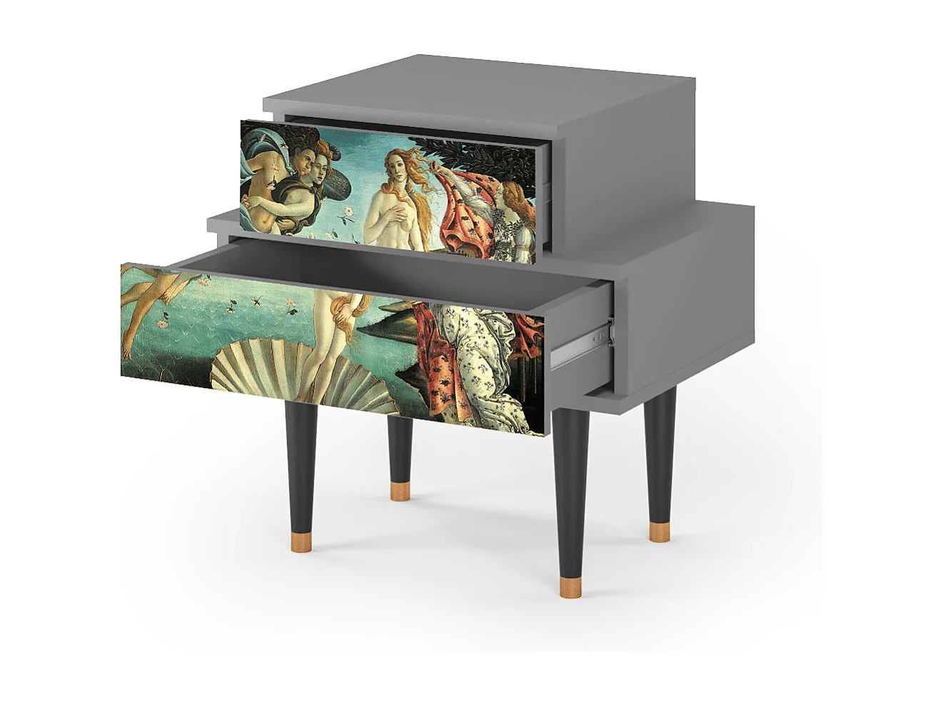 Table de nuit - 58х58х41 cm - NS1 - The Birth of Venus, Gris