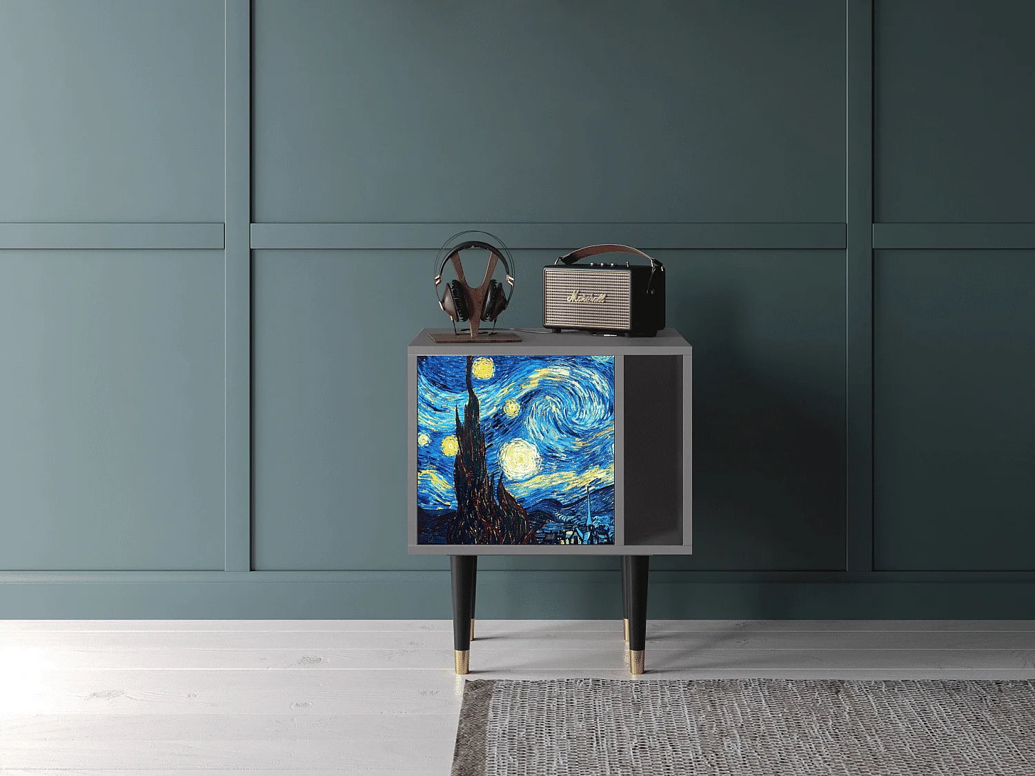 Table de nuit - 57х69х48 cm - S2 - The Starry Night  , Gris