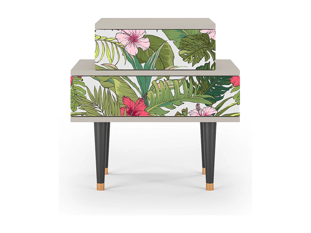 Nachtkastje - 58х58х41 cm - NS1 - Verdant Tropics, Zand