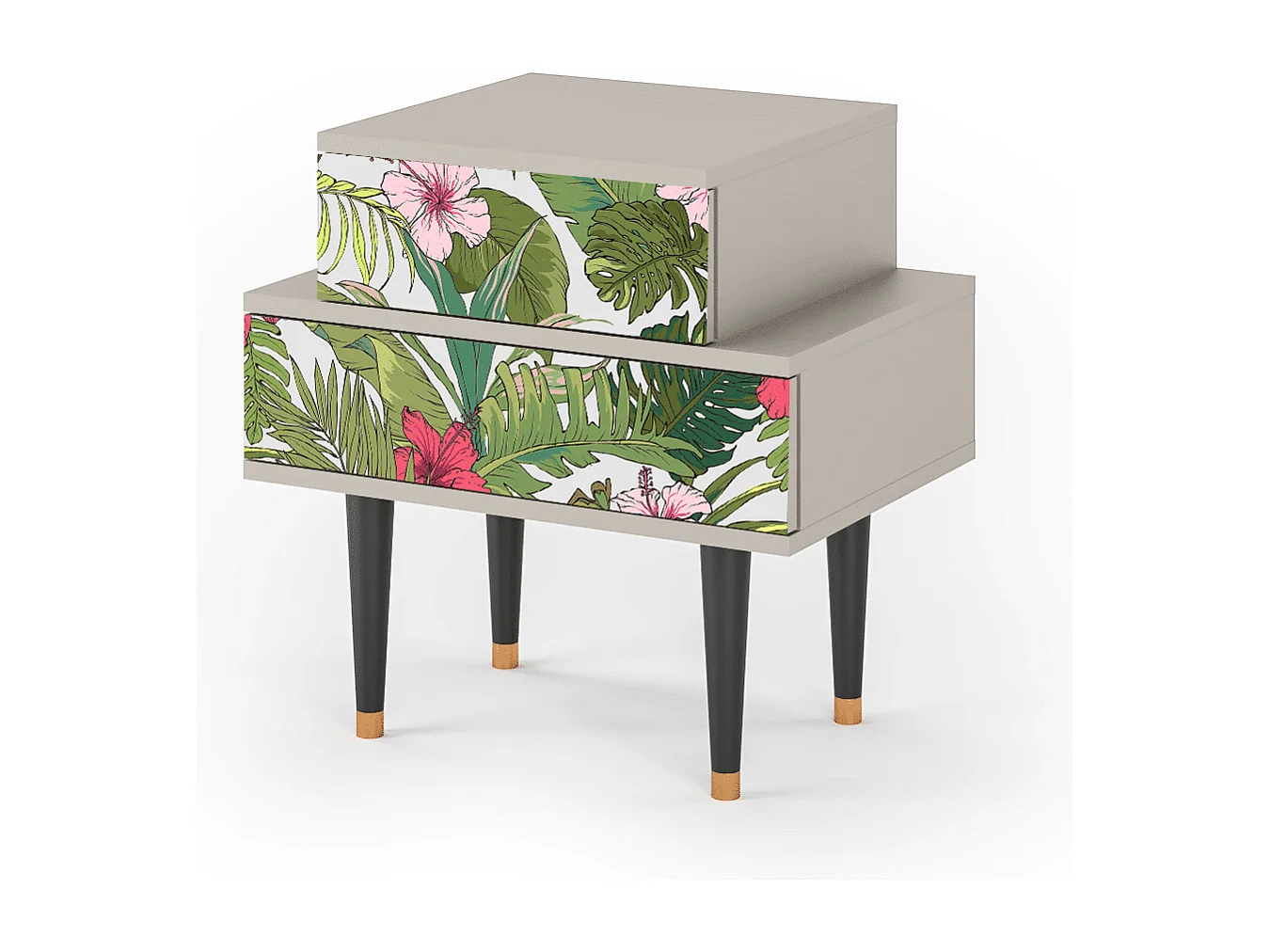 Nachtkastje - 58х58х41 cm - NS1 - Verdant Tropics, Zand