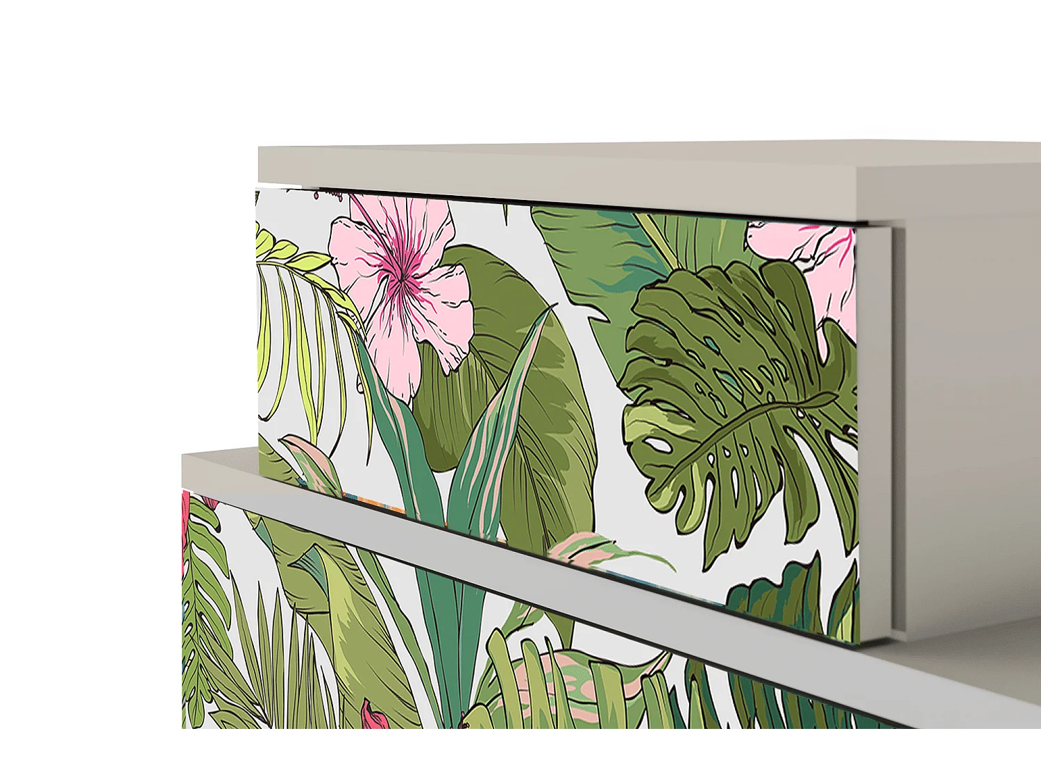 Nachtkastje - 58х58х41 cm - NS1 - Verdant Tropics, Zand