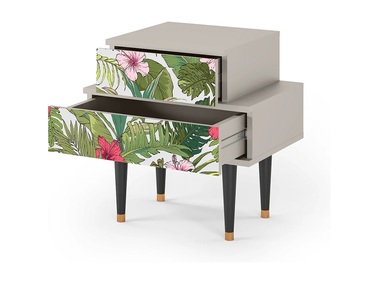 Nachtkastje - 58х58х41 cm - NS1 - Verdant Tropics, Zand