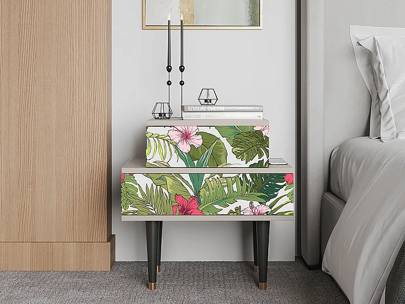 Table de nuit - 58х58х41 cm - NS1 - Verdant Tropics, Sable