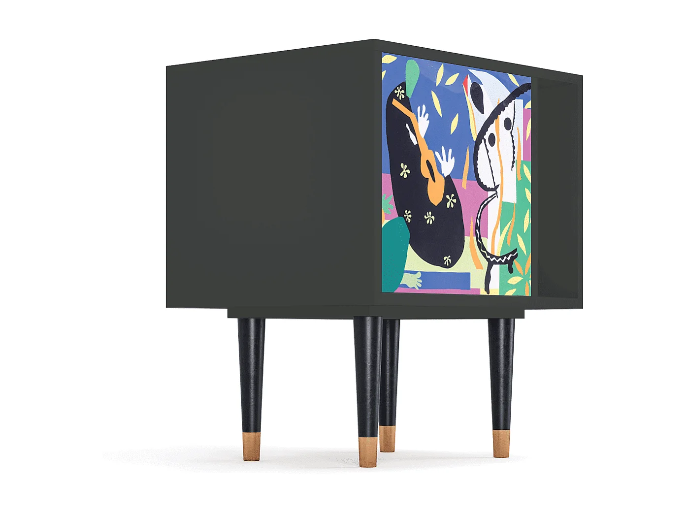 Mesita de noche - 57х69х48 cm - S2 - La Tristesse du Roi, Antracita