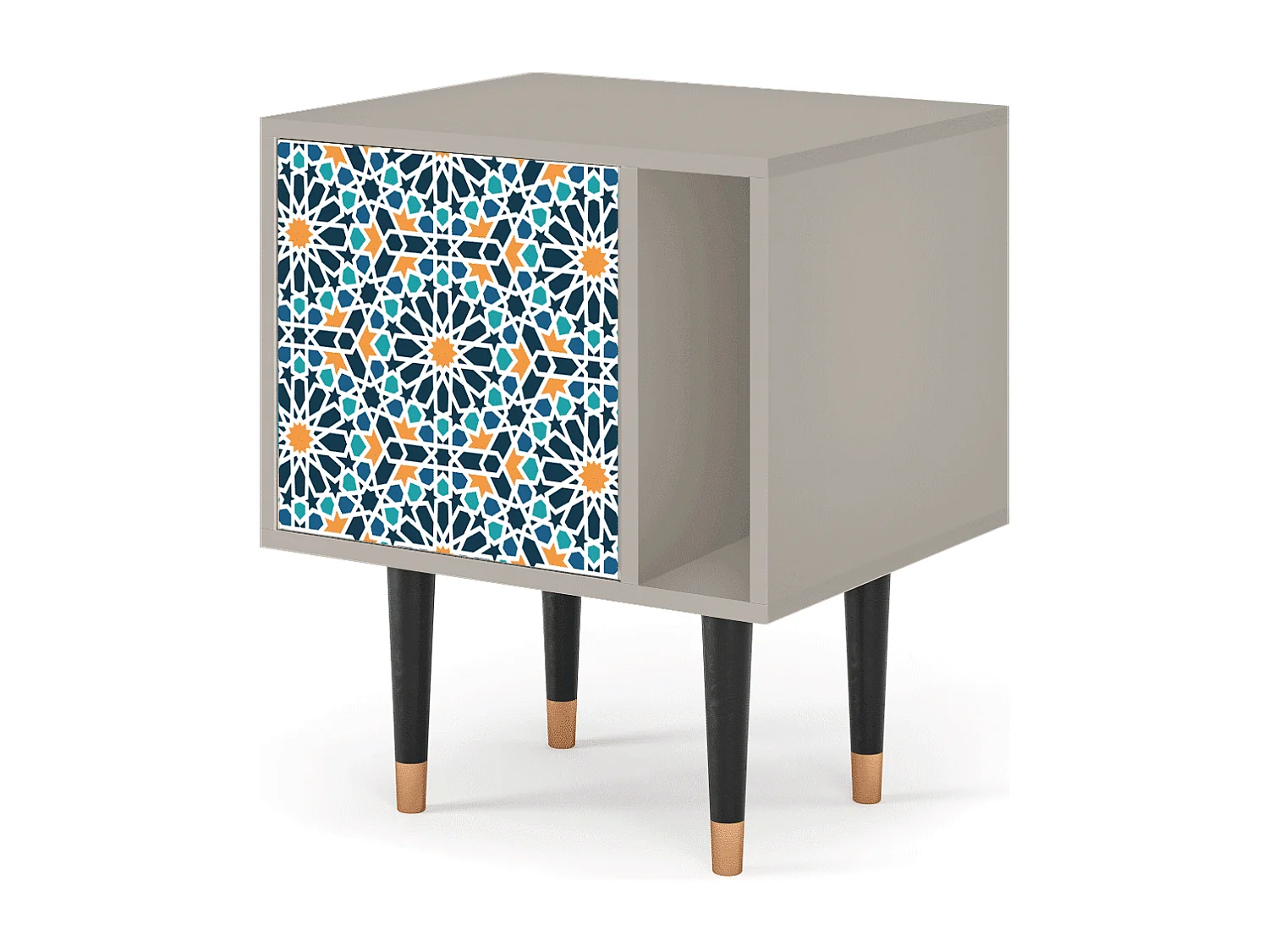 Stolik nocny - 57х69х48 cm - S2 - Kaleidoscope, Piaskowy