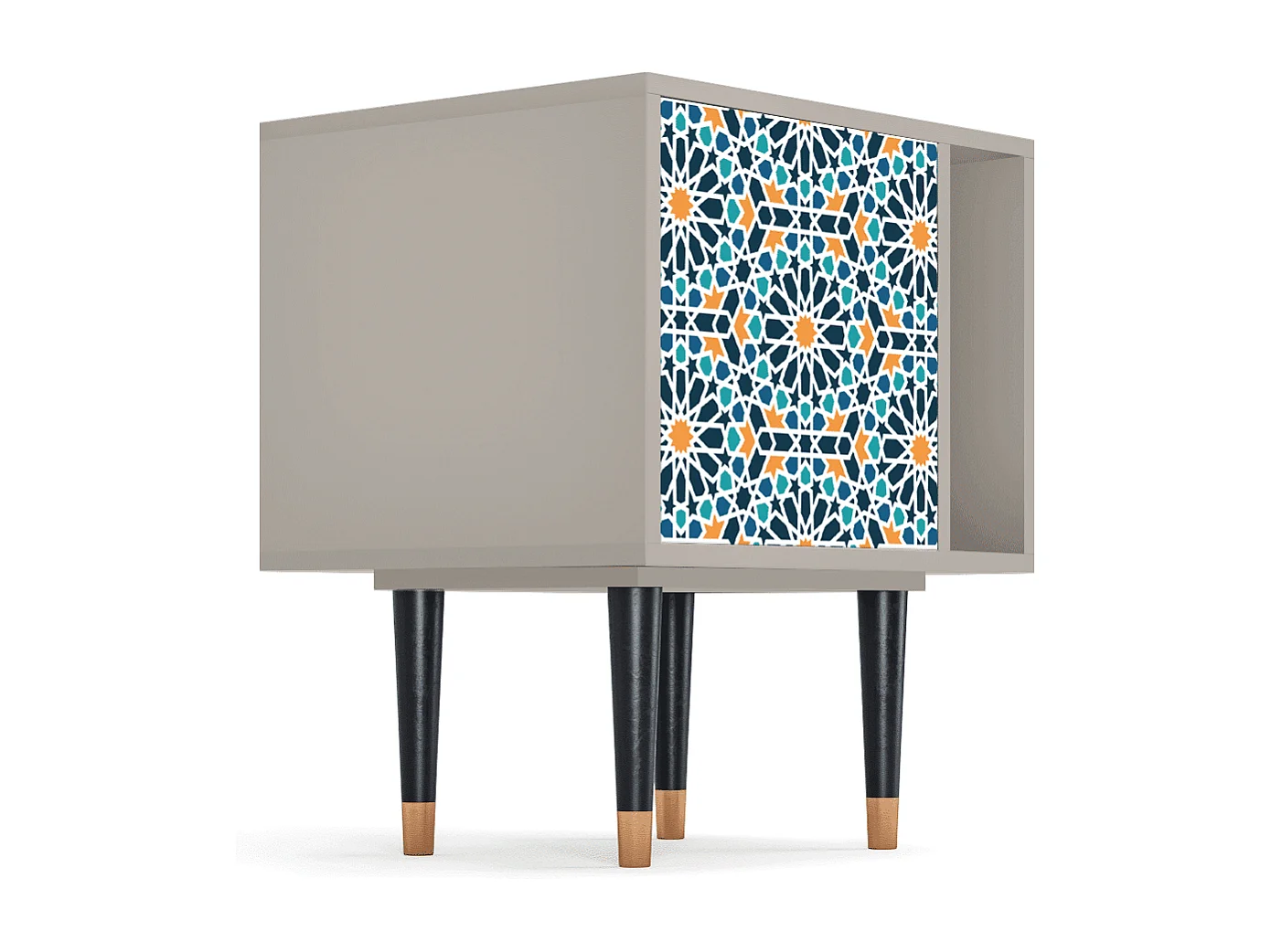 Stolik nocny - 57х69х48 cm - S2 - Kaleidoscope, Piaskowy