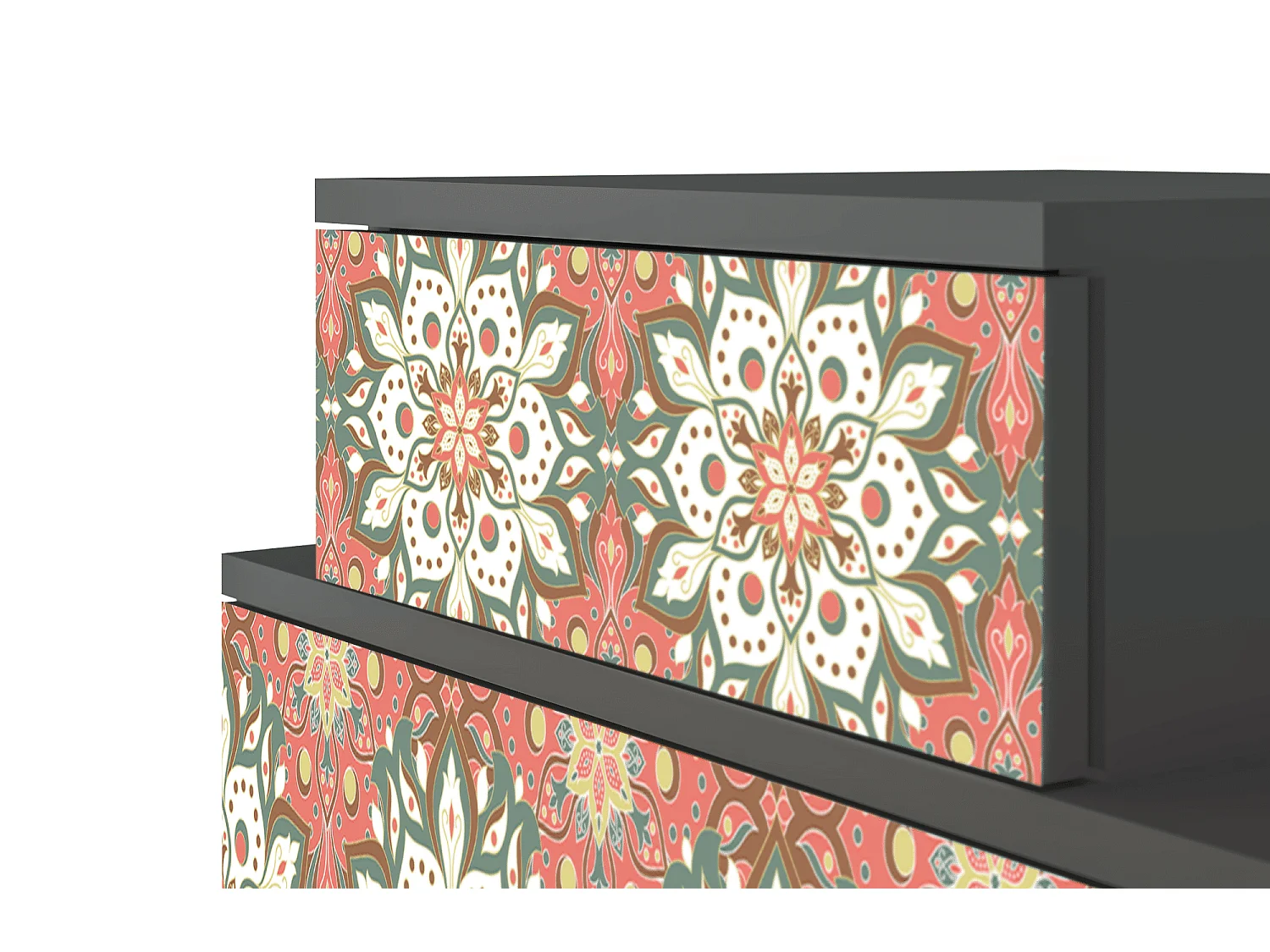 Stolik nocny - 58х58х41 cm - NS1 - Peach Grove, Antracyt