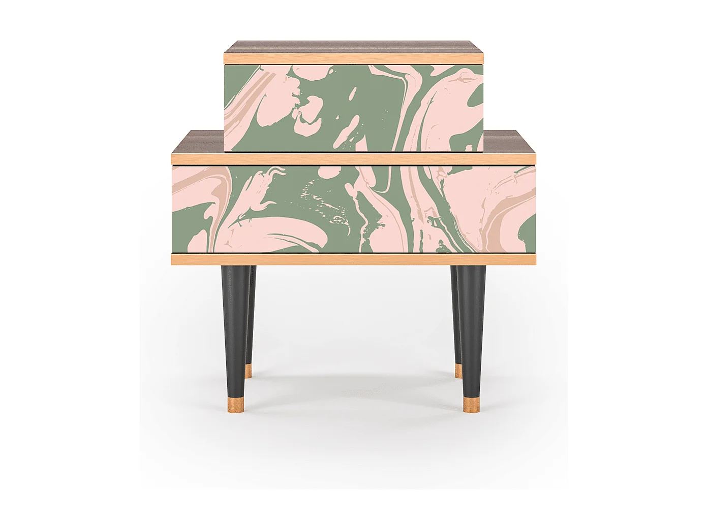 Table de nuit - 58х58х41 cm - NS1 - Aquarelle, Noyer