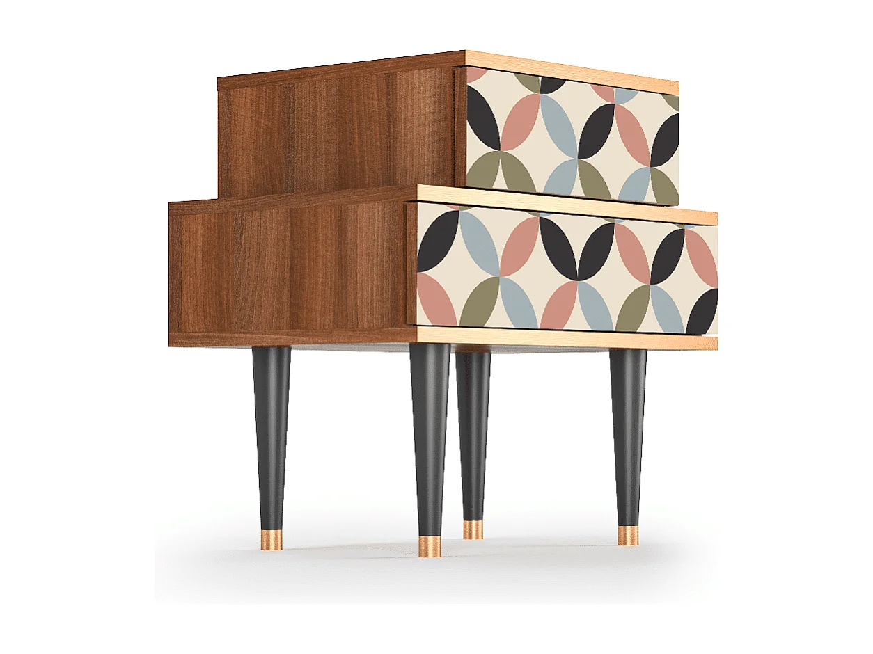 Criado-mudo - 58х58х41 cm - NS1 - Butterfly Effect, Nogueira