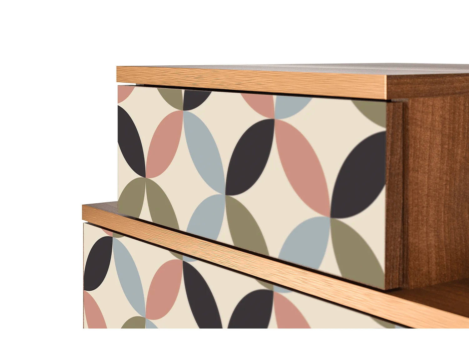 Criado-mudo - 58х58х41 cm - NS1 - Butterfly Effect, Nogueira