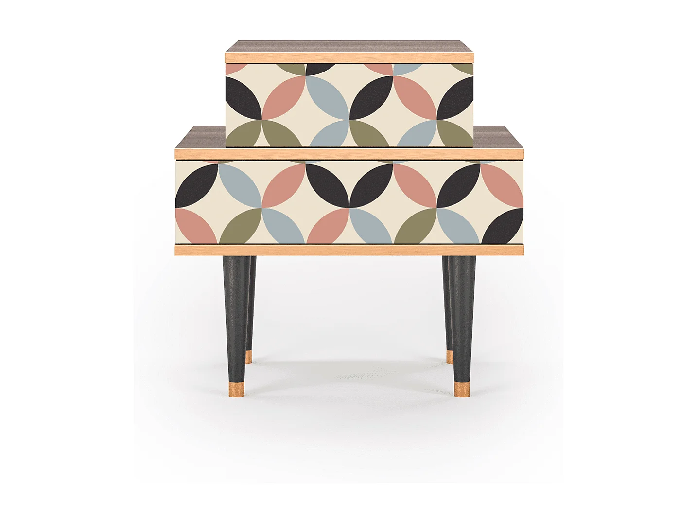 Criado-mudo - 58х58х41 cm - NS1 - Butterfly Effect, Nogueira