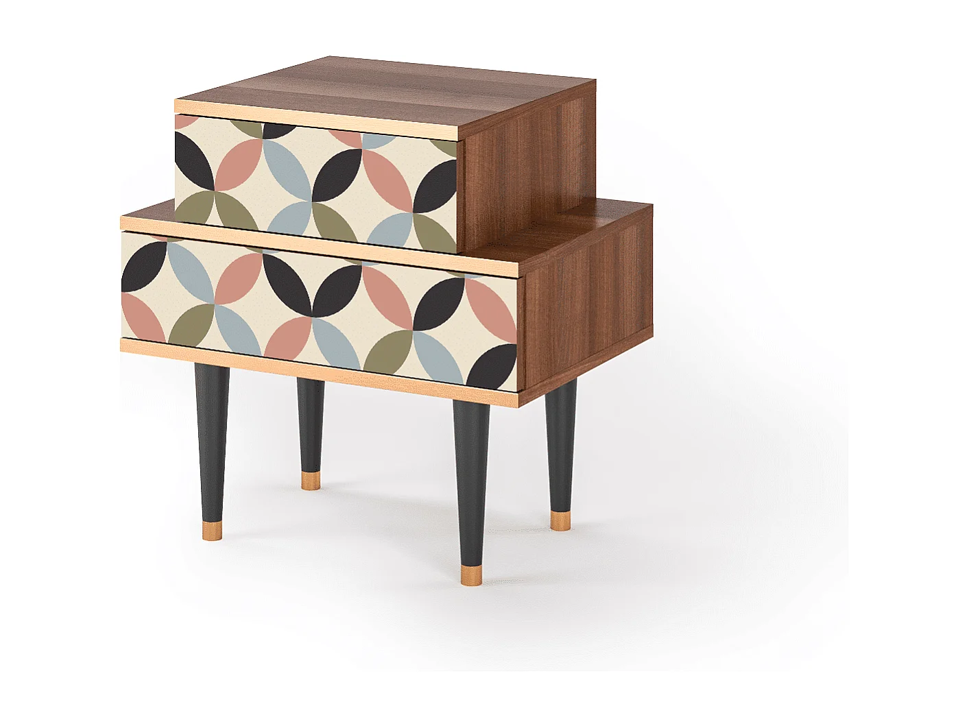 Criado-mudo - 58х58х41 cm - NS1 - Butterfly Effect, Nogueira