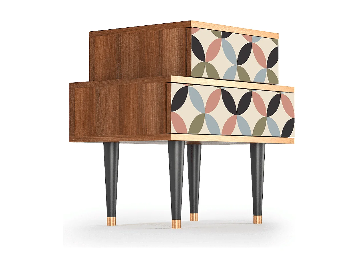 Criado-mudo - 58х58х41 cm - NS1 - Butterfly Effect, Nogueira