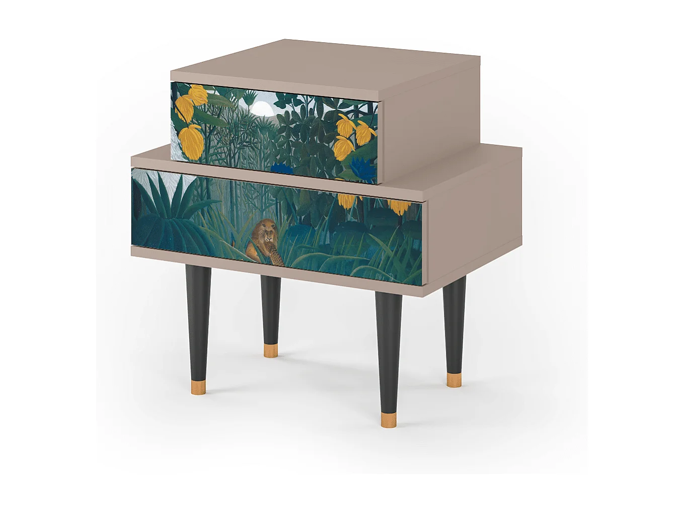 Stolik nocny - 58х58х41 cm - NS1 - The Repast of the Lion, Latte