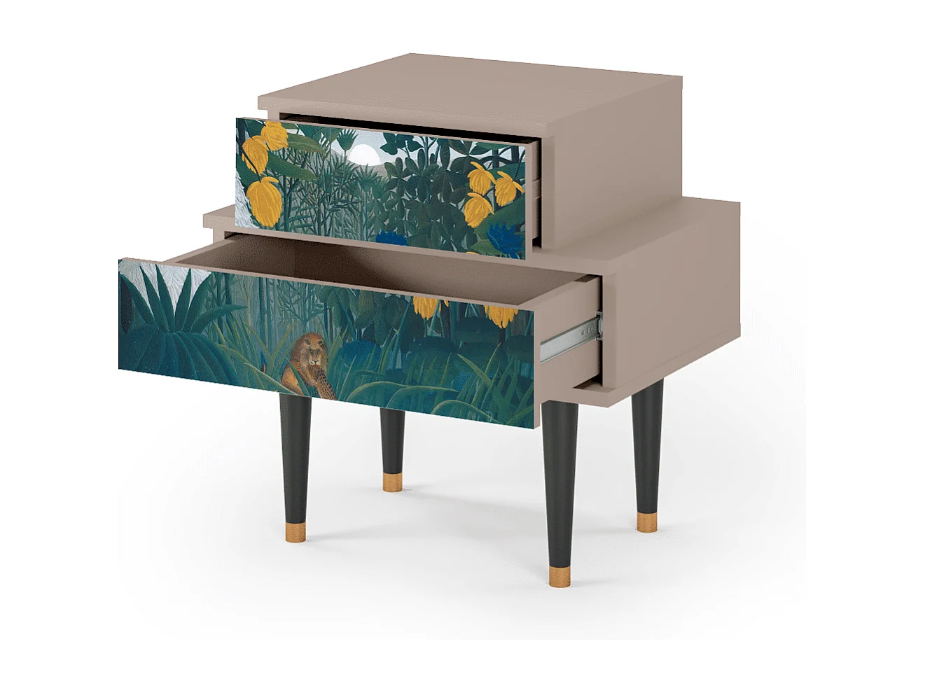 Stolik nocny - 58х58х41 cm - NS1 - The Repast of the Lion, Latte