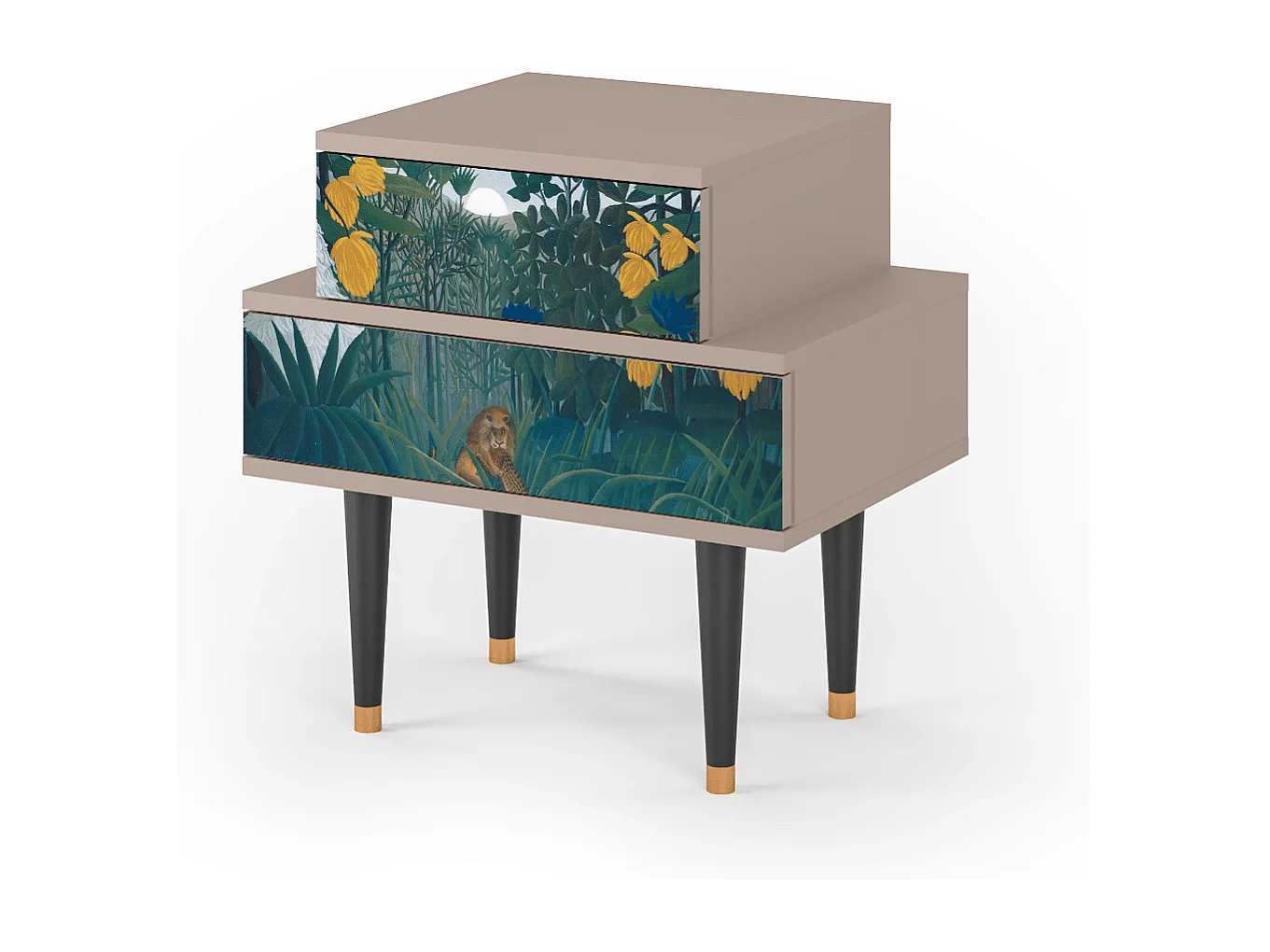 Stolik nocny - 58х58х41 cm - NS1 - The Repast of the Lion, Latte