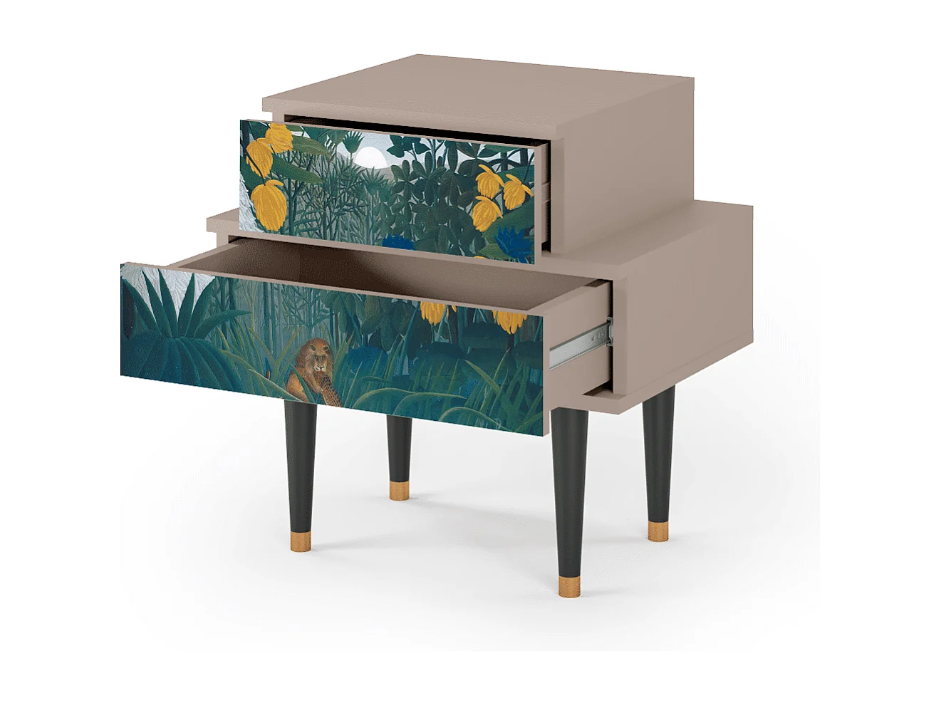 Stolik nocny - 58х58х41 cm - NS1 - The Repast of the Lion, Latte