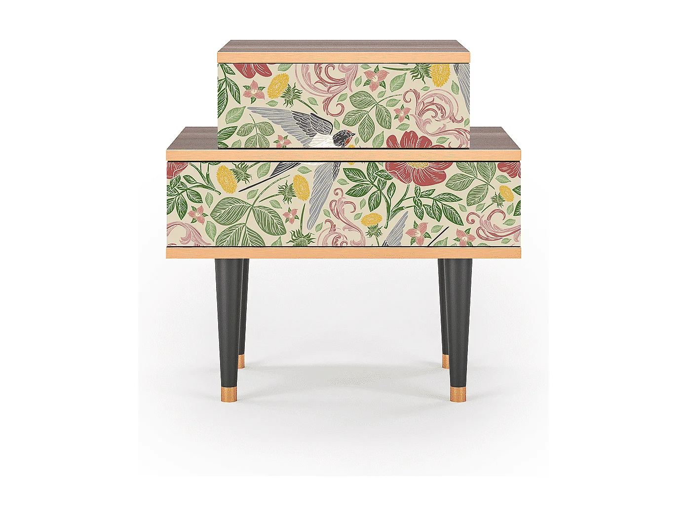 Criado-mudo - 58х58х41 cm - NS1 - Spring Swallow, Nogueira